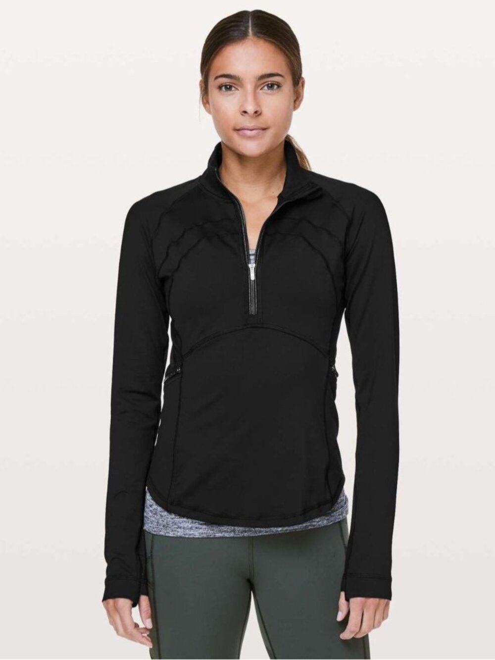 Lululemon Front Of The Pack 1/2 Zip Black